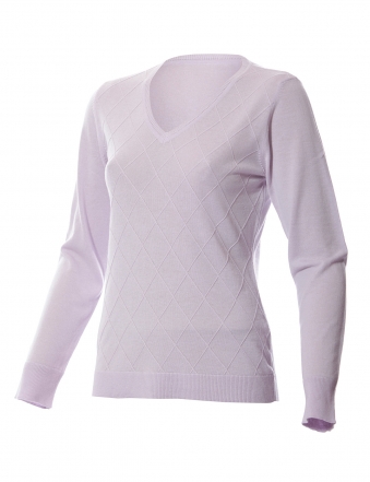 LADY PULLOVER DIAMOND KNIT 