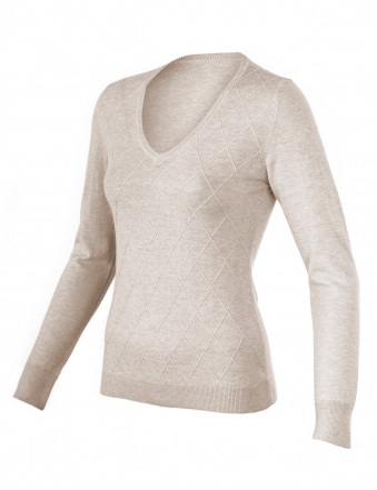 LADY PULLOVER DIAMOND KNIT 