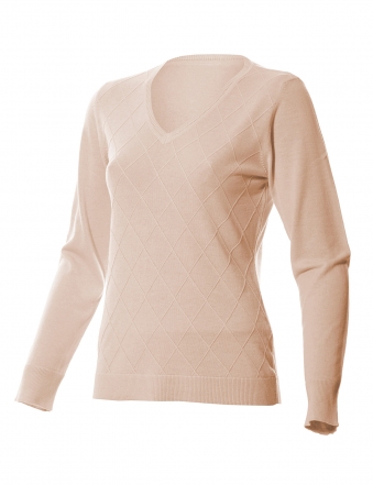 LADY PULLOVER DIAMOND KNIT 