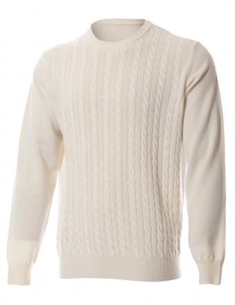 MAN CABLE CREWNECK SWEATER