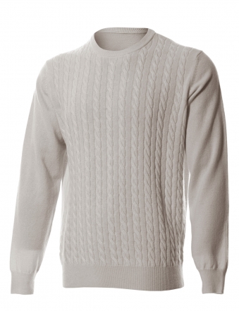 MAN CABLE CREWNECK SWEATER