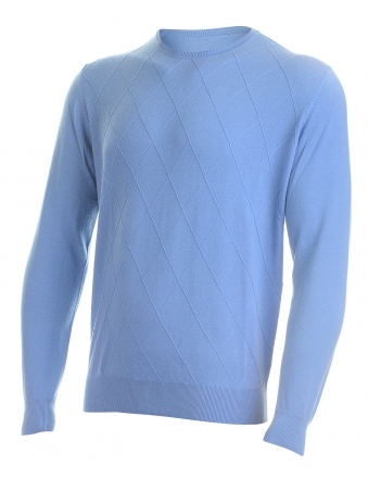 MAN  U NECKED PULLOVER DIAMOND KNIT 