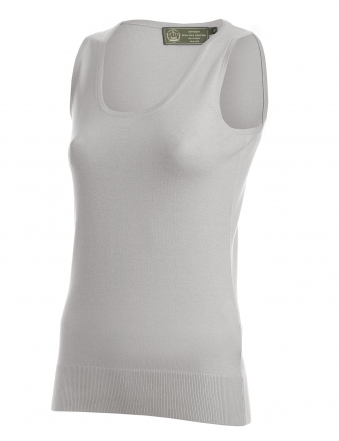 WOMAN U NECKED  CASHMERE SLEEVELESS 
